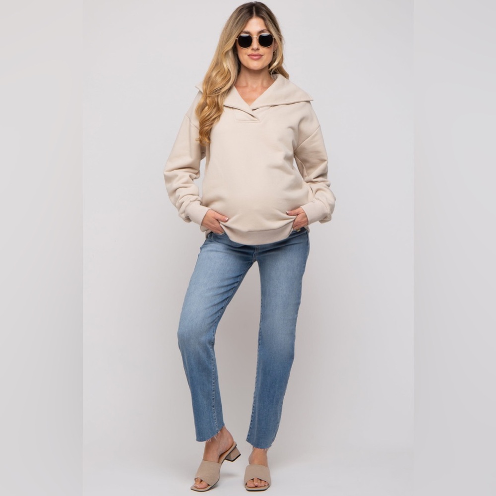 Pinkblush Raw Hem Straight Maternity Jean